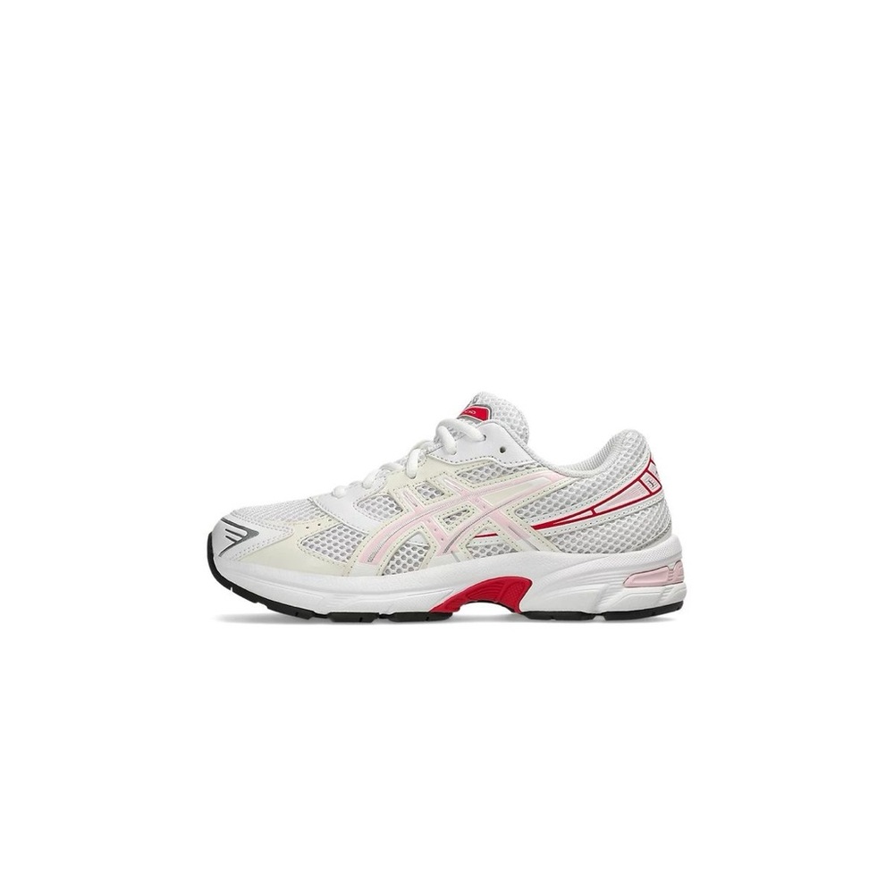 ASICS Gel 1130 GS Pink Salt Kids White Sneakers with Pink and Red Accents
